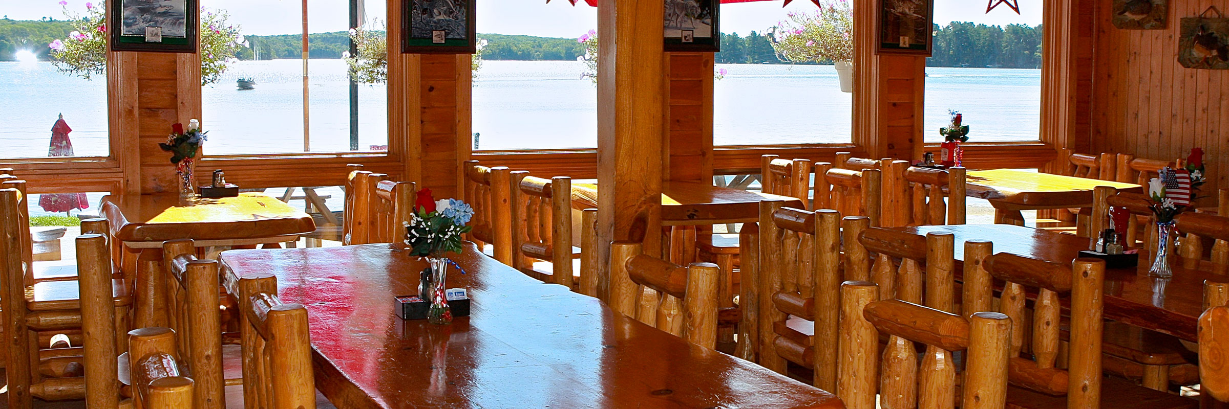 Chief lake lodge restaurant view